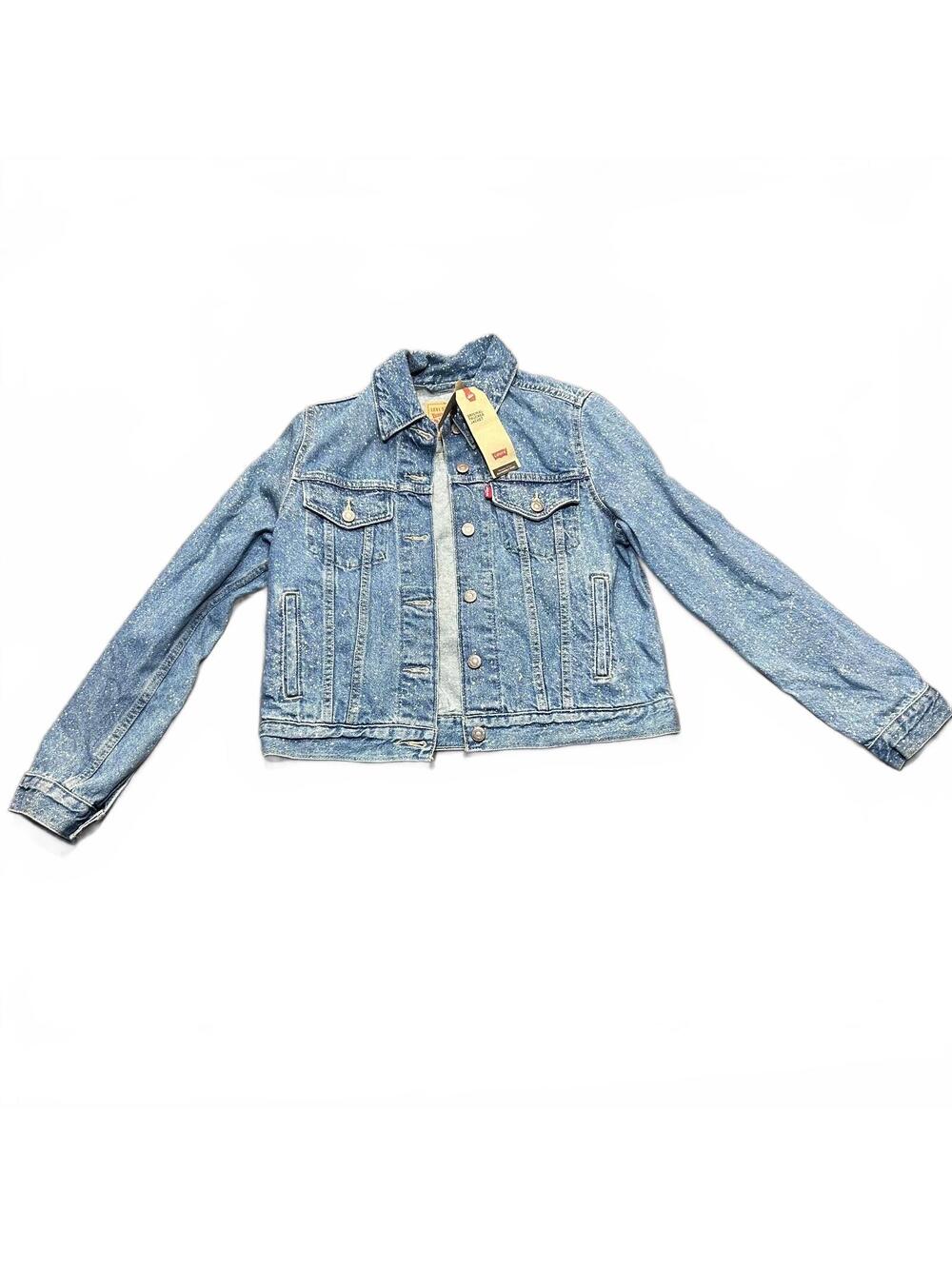 Levi's Blue Speckled Denim Jacket with Tags
